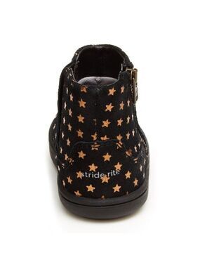 Size 11 kids Stride Rite Black Boots with Gold Stars